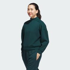 Rückansicht von adidas Beyond Spacer Mock Layer Sweatshirt Sweatshirt Damen Aurora Ivy
