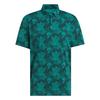 adidas Go-To Printed Poloshirt Funktionsshirt Herren - Pure Teal / Aurora Ivy