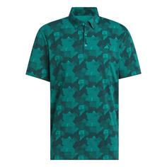 adidas Go-To Printed Poloshirt Funktionsshirt Herren Pure Teal / Aurora Ivy