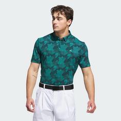 Rückansicht von adidas Go-To Printed Poloshirt Funktionsshirt Herren Pure Teal / Aurora Ivy