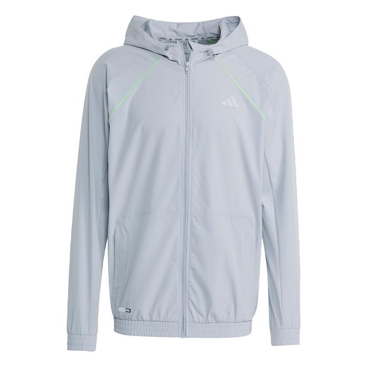adidas adidas Tech Apparel Trainingsjacke Hoodie Herren - Halo Silver / Lime Burst - 0 | SportScheck