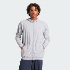 Rückansicht von adidas Tech Apparel Trainingsjacke Hoodie Herren Halo Silver / Lime Burst