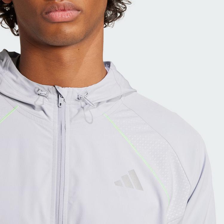 adidas adidas Tech Apparel Trainingsjacke Hoodie Herren - Halo Silver / Lime Burst - 0 | SportScheck
