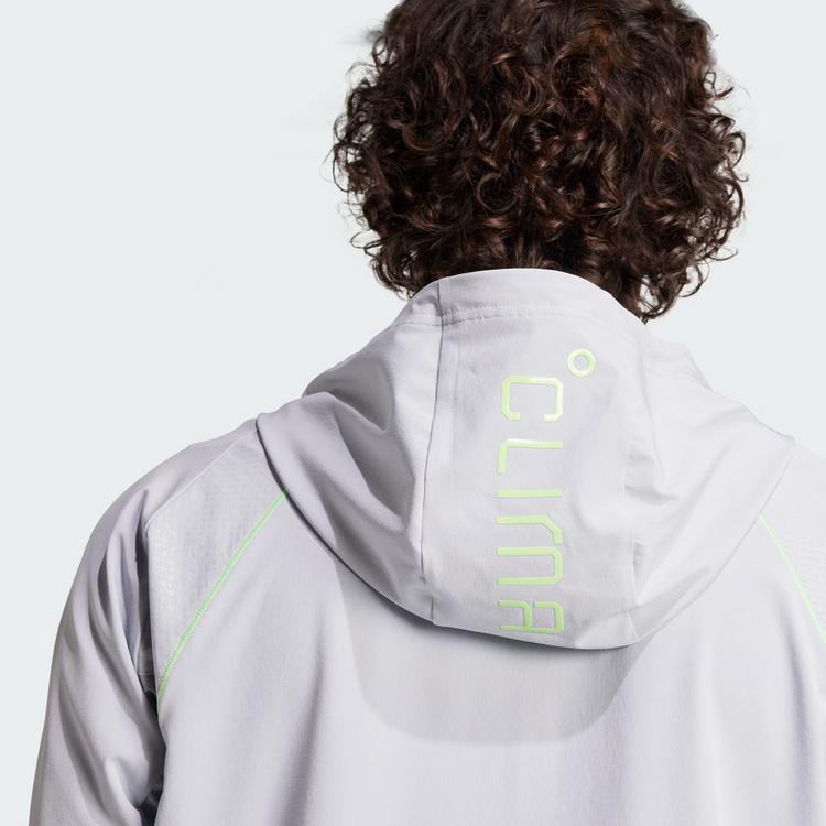 adidas adidas Tech Apparel Trainingsjacke Hoodie Herren - Halo Silver / Lime Burst - 1 | SportScheck