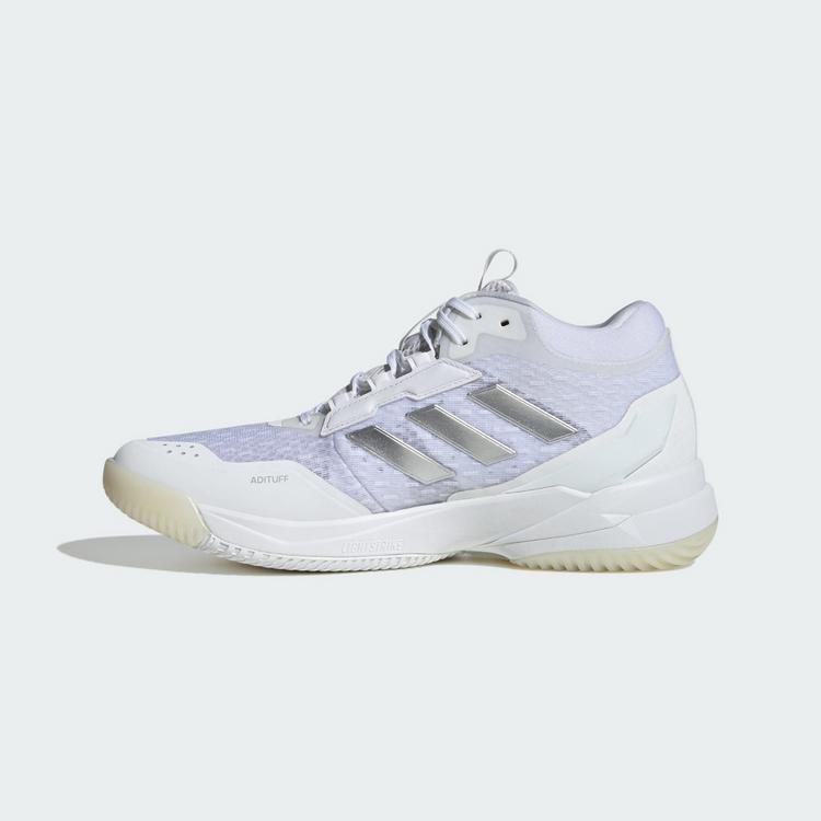 adidas adidas Crazyflight 6 Mid Indoor Schuh Hallenschuhe Damen - Cloud White / Silver Metallic / Core Black - 5 | SportScheck