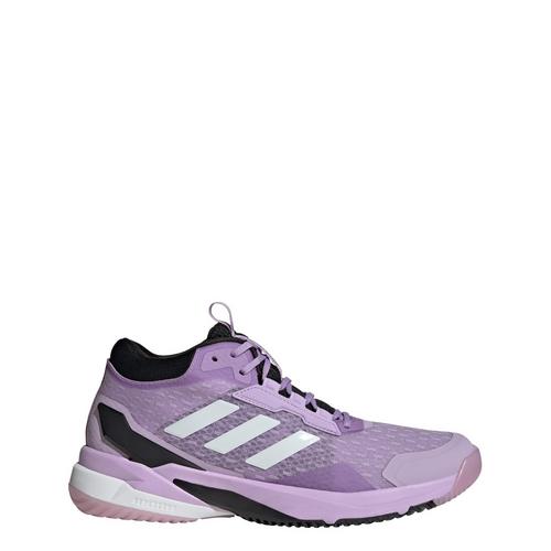 Rückansicht von adidas Crazyflight 6 Mid Indoor Schuh Hallenschuhe Damen Powder Plum / Zero Metalic / Core Black