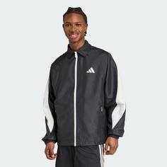 Rückansicht von adidas Stadium Trainingsjacke Trainingsanzug Herren Black / Off White