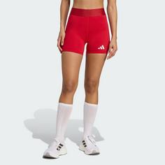 Rückansicht von adidas TECHFIT Volleyball Shorts Tights Damen Team Power Red 2
