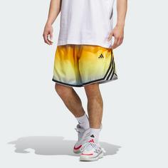Rückansicht von adidas adidas Crazy Lite AOP Short Funktionsshorts Herren Crew Yellow / Clear Sky