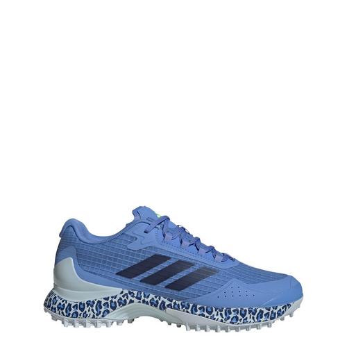 Rückansicht von adidas Fabela X 2 Feldhockey-Stiefel. Multifunktionsschuhe Damen Halo Blue / Dark Blue / Blue Fusion