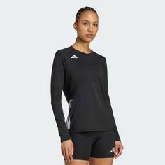 Rückansicht von adidas HILO Langärmeliges Volleyballtrikot Langarmshirt Damen Black