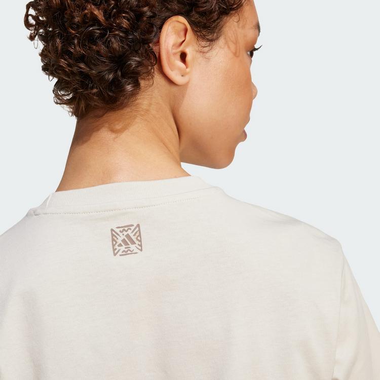 adidas adidas T-Shirt mit Grafik T-Shirt Damen - Beige - 1 | SportScheck