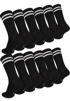 Rückansicht von Black Snake 6 Pack Crew Bambus Sportsocken Sportsocken Schwarz
