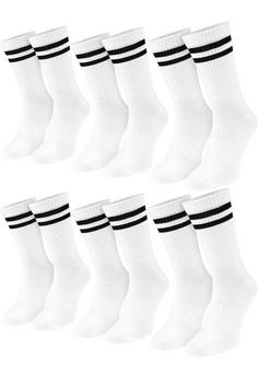 Black Snake 6 Pack Crew Bambus Sportsocken Sportsocken Weiß