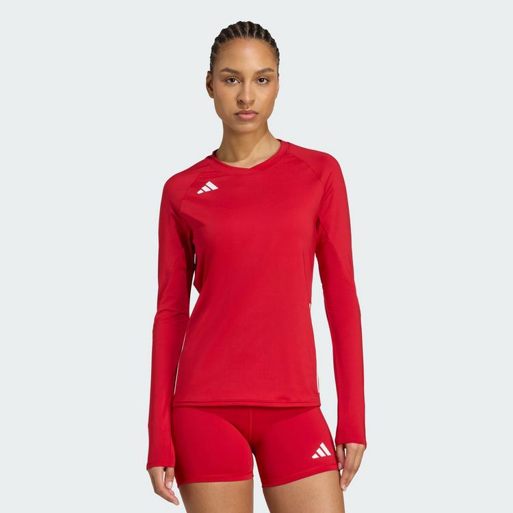 adidas adidas HILO Lang&auml;rmeliges Volleyballtrikot Langarmshirt Damen - Team Power Red 2 - 0 | SportScheck