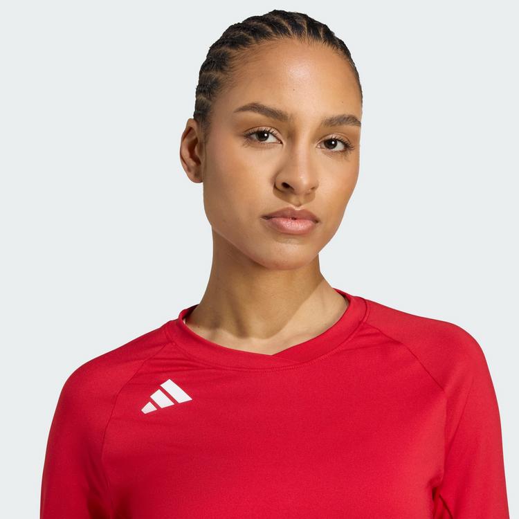 adidas adidas HILO Lang&auml;rmeliges Volleyballtrikot Langarmshirt Damen - Team Power Red 2 - 0 | SportScheck
