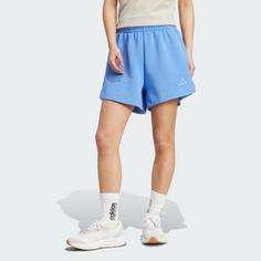 Rückansicht von adidas Weiche Lux Loose Shorts Funktionsshorts Damen Blue Fusion