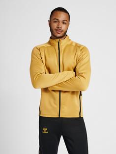 Rückansicht von hummel hmlCIMA XK ZIP JACKET Funktionssweatshirt Herren ANTIQUE GOLD