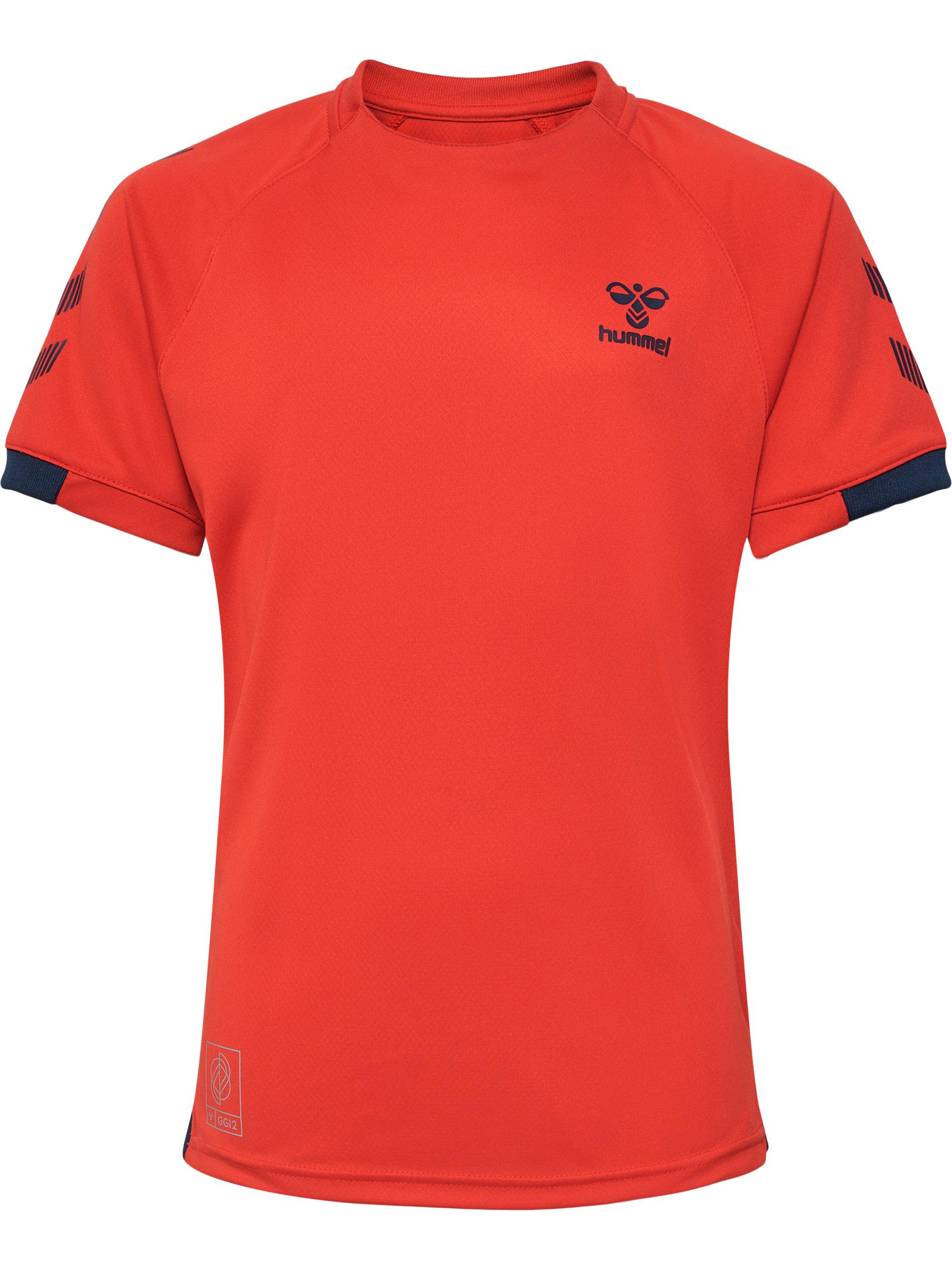 T-shirt Hummel Logo Enfants - Manches Courtes, Unisexe, Couleur Atlantis - Taille 32 FR - Design Sportif Et Coloré