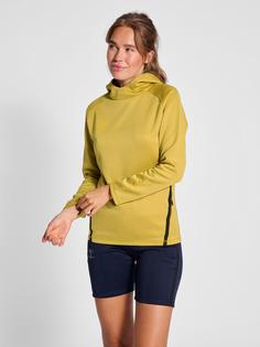 Rückansicht von hummel hmlCIMA XK HOODIE WOMAN Hoodie Damen ANTIQUE GOLD