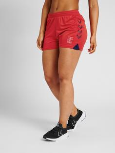 Rückansicht von hummel hmlGG12 ACTION SHORTS WOMAN Funktionsshorts Damen AURA ORANGE