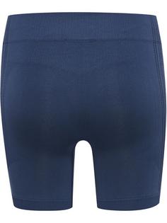 Rückansicht von hummel hmlSHAPING SEAMLESS MW SHORTS Funktionsshorts Damen INSIGNIA BLUE