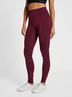 Rückansicht von hummel hmlMT SHAPING SEAMLESS MW TIGHTS Tights Damen ZINFANDEL