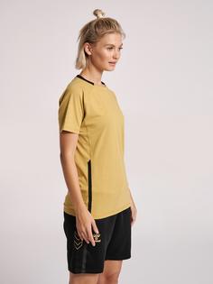Rückansicht von hummel hmlCIMA XK T-SHIRT S/S WOMAN Funktionsshirt Damen ANTIQUE GOLD