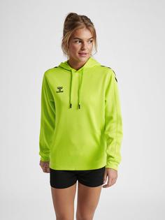 Rückansicht von hummel hmlCORE XK POLY SWEAT HOODIE WOMAN Hoodie Damen LIME POPSICLE