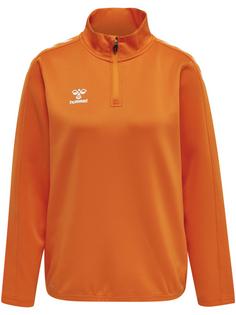 hummel hmlCORE XK HALF ZIP SWEAT WOMAN Funktionssweatshirt Damen ORANGE TIGER