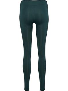 Rückansicht von hummel hmlMT SHAPING SEAMLESS MW TIGHTS Tights Damen GREEN GABLES