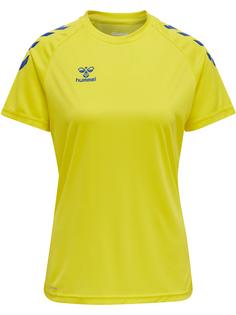 hummel hmlCORE XK CORE POLY T-SHIRT S/S WOMAN Funktionsshirt Damen BLAZING YELLOW/TRUE BLUE