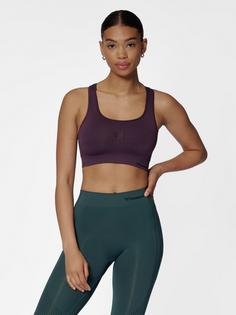 Rückansicht von hummel hmlMT SHAPING SEAMLESS SPORTS TOP Funktionstop Damen PLUM PERFECT