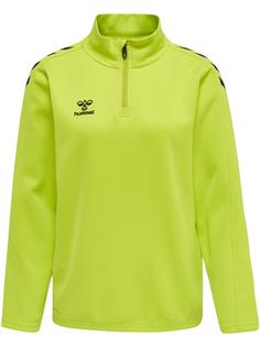 hummel hmlCORE XK HALF ZIP SWEAT WOMAN Funktionssweatshirt Damen LIME POPSICLE