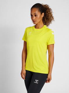 Rückansicht von hummel hmlCORE XK CORE POLY T-SHIRT S/S WOMAN Funktionsshirt Damen BLAZING YELLOW