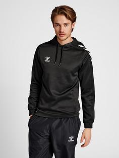 Rückansicht von hummel hmlCORE XK POLY SWEAT HOODIE Hoodie BLACK/BLACK