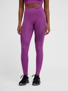 Rückansicht von hummel hmlMT SHAPING SEAMLESS MW TIGHTS Tights Damen CATTLEYA ORCHID