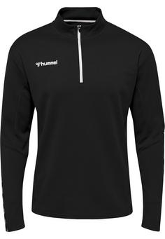 hummel hmlAUTHENTIC HALF ZIP SWEATSHIRT Funktionssweatshirt Herren BLACK/WHITE