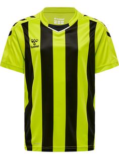 hummel hmlCORE XK STRIPED JERSEY KIDS S/S Funktionsshirt Kinder LIME POPSICLE/BLACK
