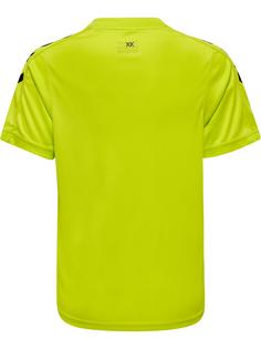 Rückansicht von hummel hmlCORE XK STRIPED JERSEY KIDS S/S Funktionsshirt Kinder LIME POPSICLE/BLACK