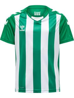 hummel hmlCORE XK STRIPED JERSEY KIDS S/S Funktionsshirt Kinder JELLY BEAN/WHITE