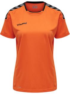 hummel hmlAUTHENTIC POLY JERSEY WOMAN S/S Funktionsshirt Damen TANGERINE