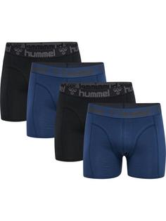hummel hmlMARSTON 4-PACK BOXERS Unterhemd Herren BLACK/INSIGINA BLUE