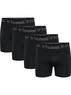hummel hmlMARSTON 4-PACK BOXERS Unterhemd Herren BLACK/BLACK