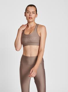 Rückansicht von hummel hmlTE TOLA SPORTS BRA Funktionstop Damen DRIFTWOOD
