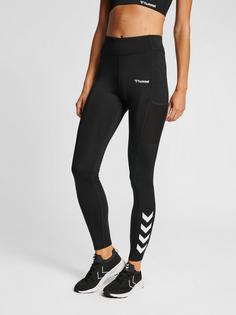 Rückansicht von hummel hmlMT CHIPO MID WAIST TIGHTS Tights Damen BLACK
