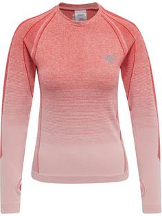 hummel hmlGG12 TRAINING SEAMLESS L/S WOMAN Funktionsshirt Damen AURA ORANGE MELANGE