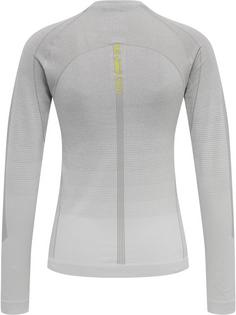 Rückansicht von hummel hmlGG12 TRAINING SEAMLESS L/S WOMAN Funktionsshirt Damen ALLOY MELANGE