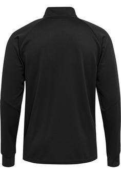 Rückansicht von hummel hmlAUTHENTIC POLY ZIP JACKET Funktionssweatshirt Herren BLACK/WHITE