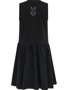Rückansicht von hummel hmlCAROLINE DRESS Tenniskleid Kinder BLACK